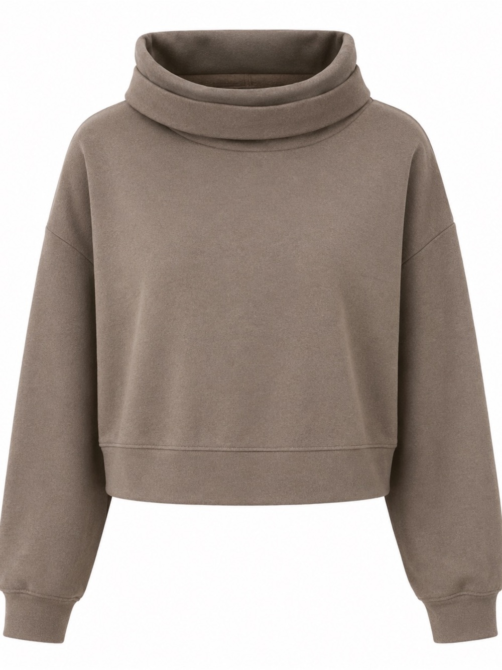 OAK + FORT Taupe Cowl Neck Sweater